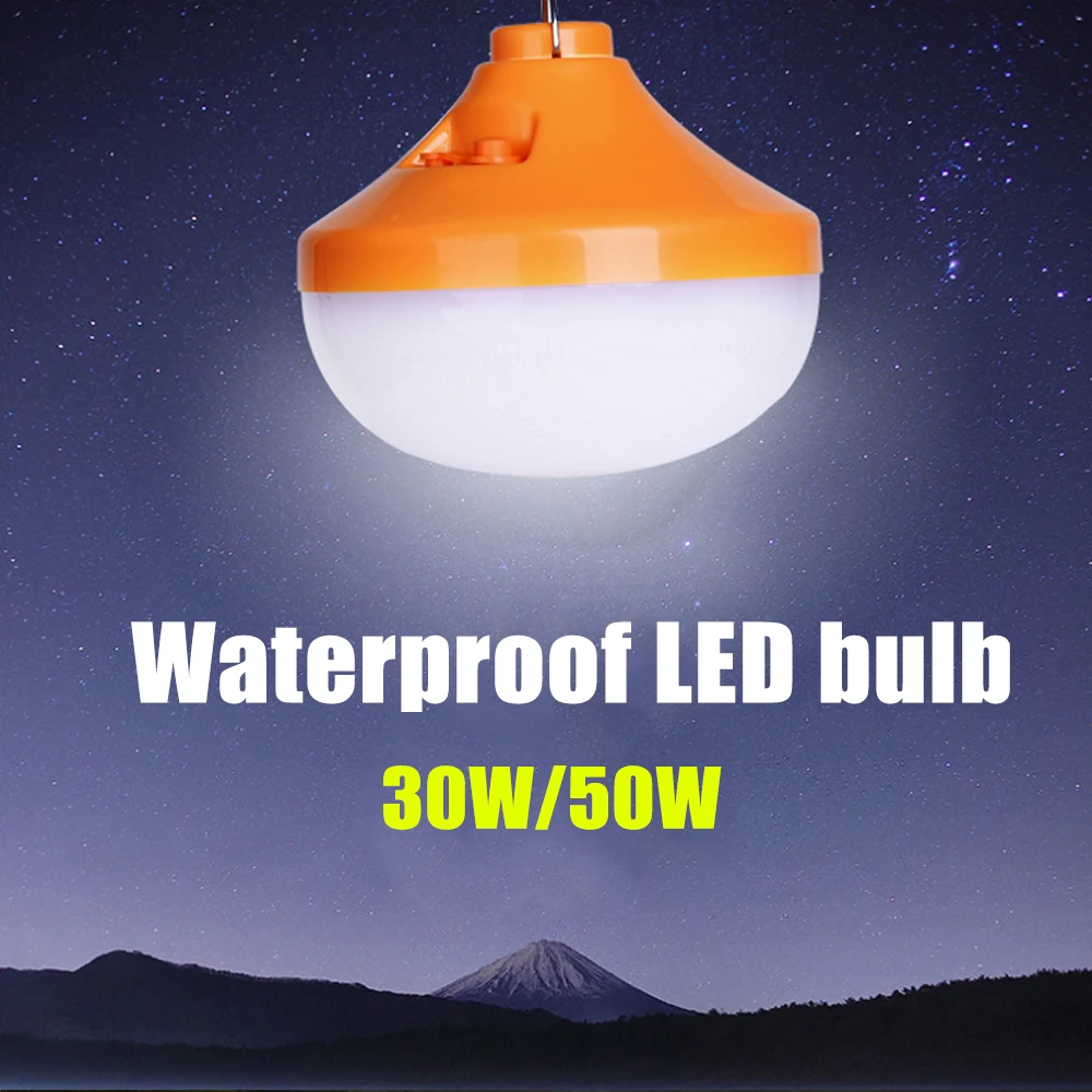 Bulb LED Light Camping Bulb Rechargeable Super Bright Portable Waterproof Low Power Consumption Long Lifespan Outdoor