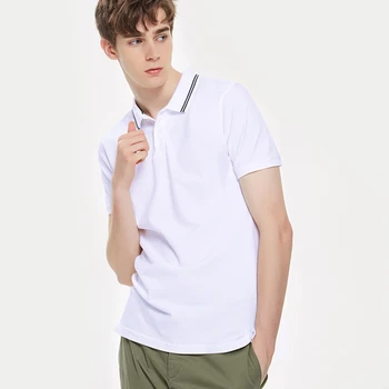 

Solid Color Cotton Lapel Hombre Top Tommi Polo Shirt Male Short Sleeve Embroidery Shirt Male High Quality Homme Color Style
