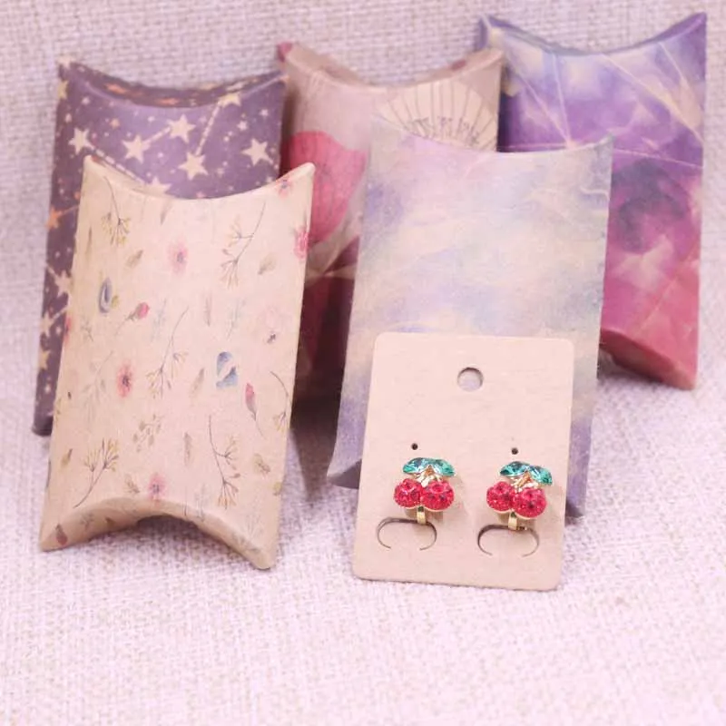 

Earring/Necklace Cards Display Card Jewelry Protection Packaging 8x5x2Box 5x4Inner Cards Popular Hot Design Striped Beauty Style