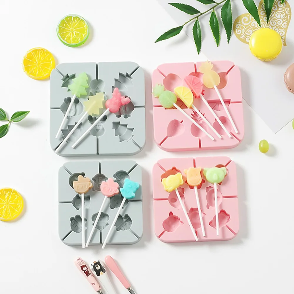 Christmas sugar mold fruit elephant love baking chocolate mold lollipop mold silicone fondant mold chocolate candy craft 30S18 (3)