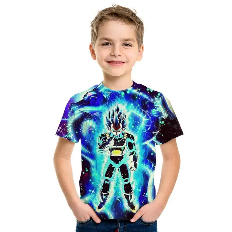 Dragon Ball Z Goku Saiyan/Shenlong patrn Dragon Ball animacin patrn nios camiseta nios Топы camiseta hombres nias camiseta