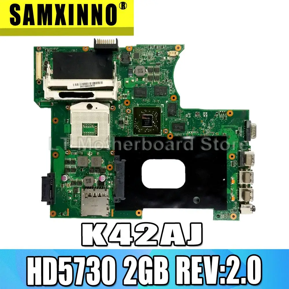 Для ASUS K42J K42JA A40J X42J A42J HD5730 2 Гб REV: 2,0 системная материнская плата для ноутбука основная плата карта логическая плата протестирована хорошо