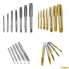 

5/7 Pcs Machine Screw Thread Metric Plug Tap Set Drill Bit HSS M3-M12 Machine Spiral Point Screw Thread Plug Dies Hand Tool Set