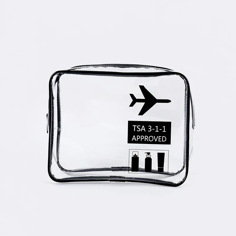 PVC Transparent Women's Cosmetic Bag Waterproof Plastic Travel Storage Bag Ladies Environmental Makeup Wash Bag