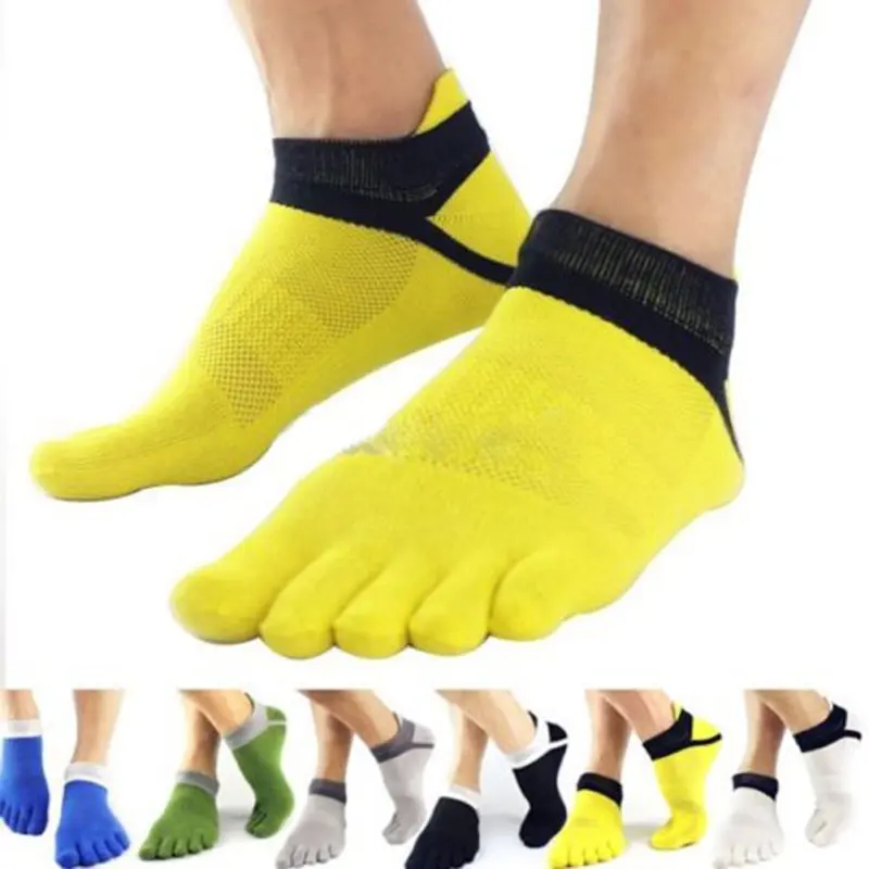 1 пара, размеры 39-44, уличные мужские носки, дышащие хлопковые носки с пальцами, удобные носки для занятий спортом, бега, велоспорта, бега, 5 пальцев