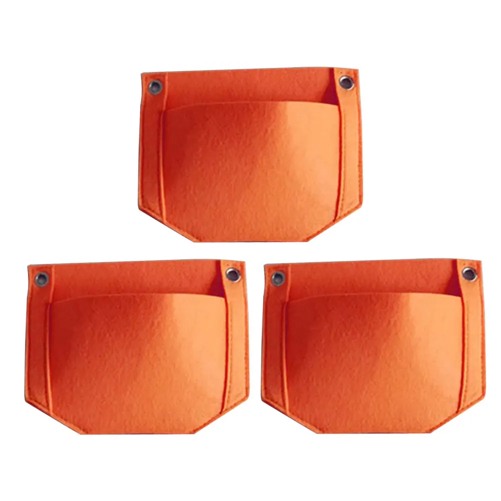 Decoration Felt Fabric Planting Bag Wall Mount Seedling Indoor Outdoor Reusable Vertical Drain Soft Non-toxic Portable Hanging - Цвет: Оранжевый