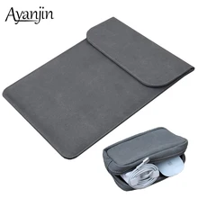 Водонепроницаемая сумка для ноутбука из искусственной кожи с сумкой для хранения Macbook Air 13 Touch ID Pro 16 чехол 11 12 15 чехол