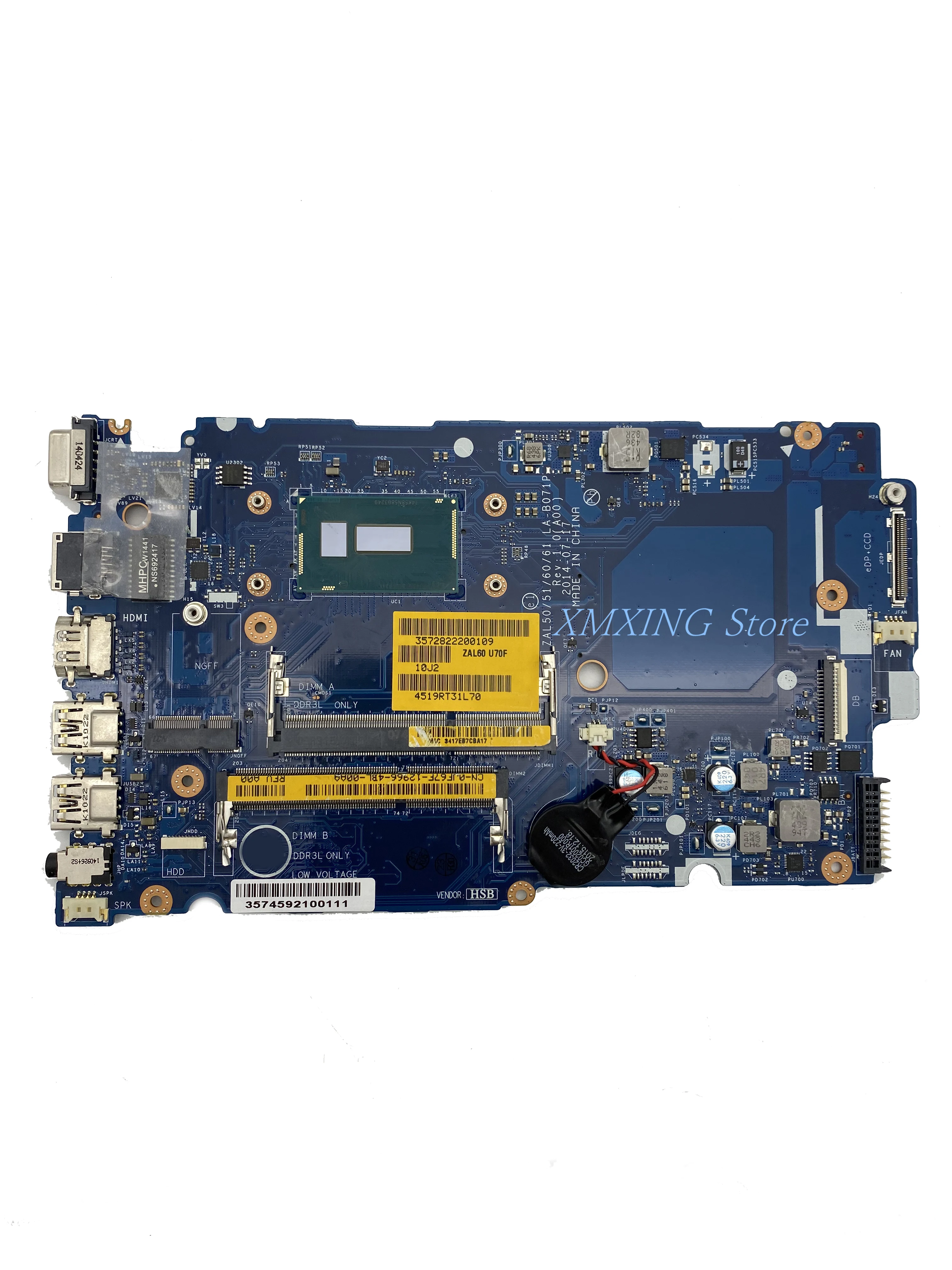 FULCOL для DELL Latitude 3450 3550 Материнская плата ноутбука Процессор I5-5300U LA-B071P CN-0JF67F 0JF67F JF67F