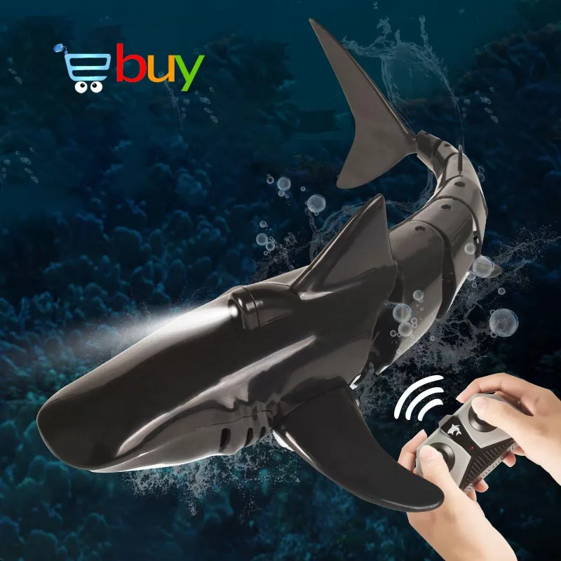 Remote Control Shark Electric Swimming Fish High Simulation Underwater RC Animals Robots Bath Toys for Kids Children Tub Pool | Игрушки и