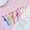 Lashes Tweezers Colour Eyelash Curler Makeup Tools Stainless Steel Golden Beauty Cosmetics Instrument maquillajes para mujer 1