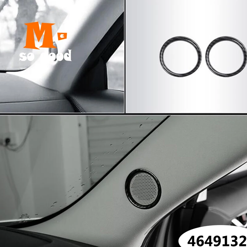 ABS углеродное волокно для Mazda CX-5 Car внутренняя A-pillar Speaker Horn Ring Cover trim отделка