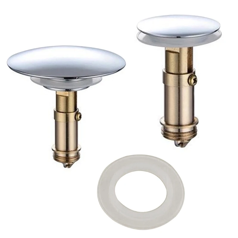 Universal Bathroom Sink Drains Plug Push type Bounce Core Bathtub Drain