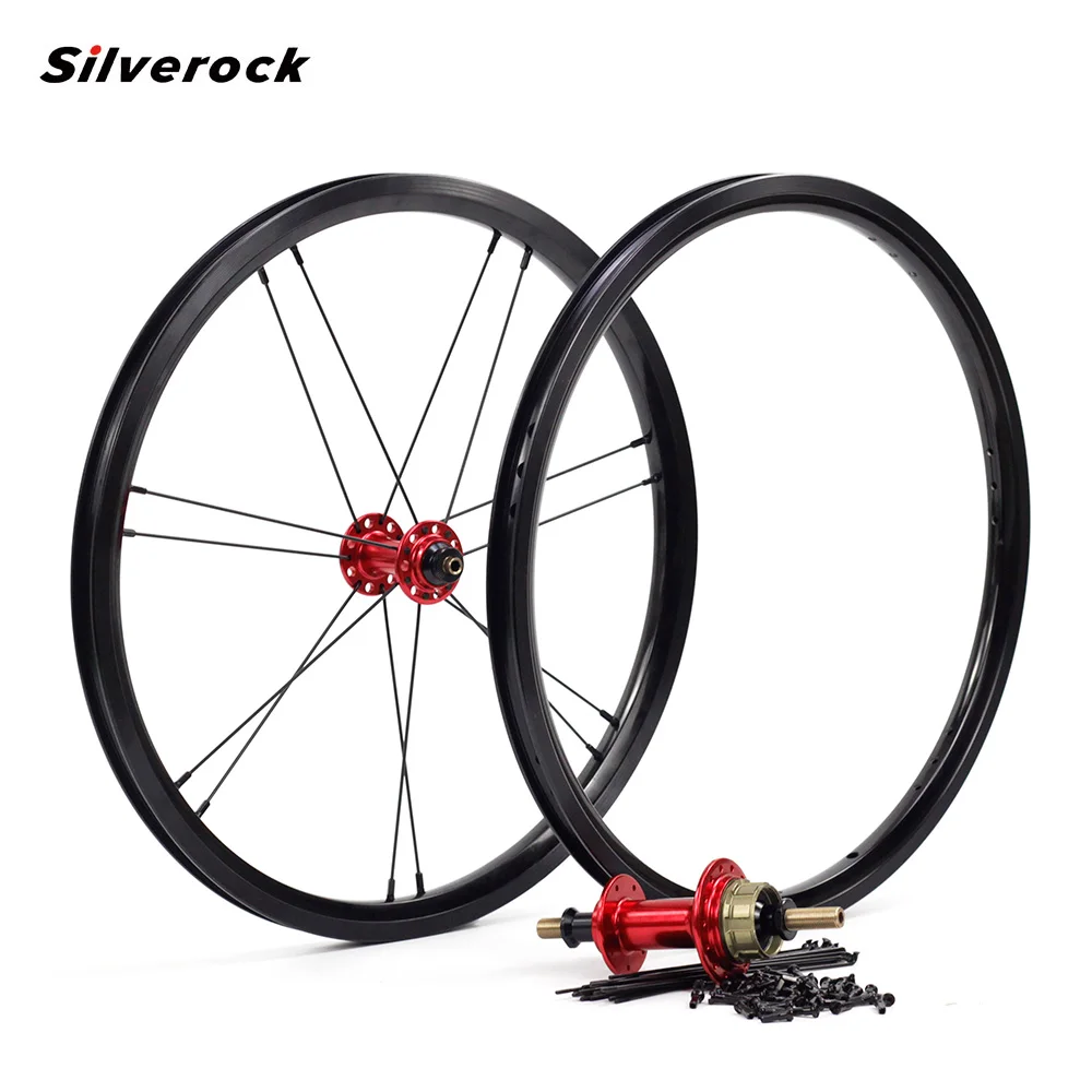 

Silverock Alloy Wheels 16" 1 3/8" 349 Rim Brake NBR 14H 21H For Brompton 3sixty Folding Bike Custom Bicycle Wheelset Multi Color