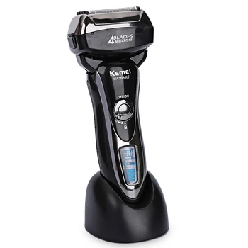 

Electric Shaver Waterproof LCD Display 4 Blade Reciprocating Razors Original Beard Shaving Machine Travel Bag