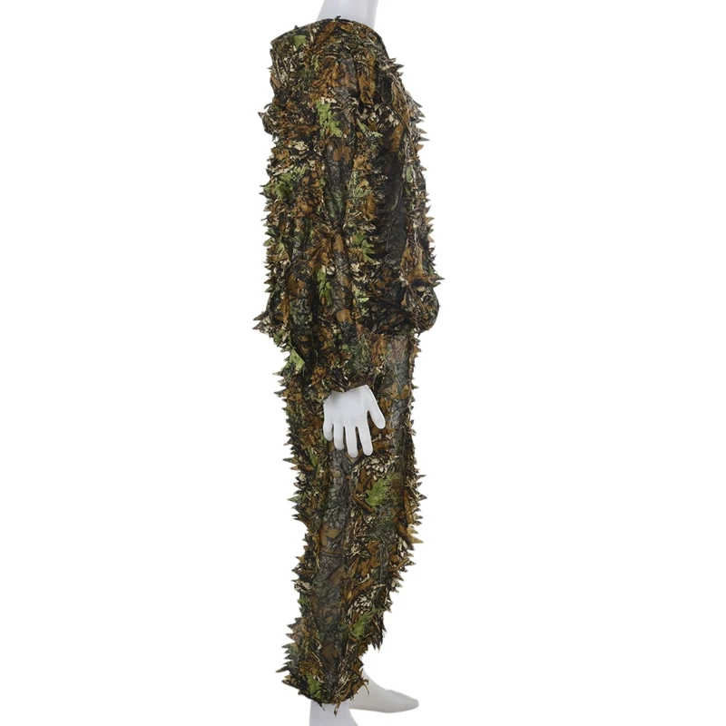 3D лист взрослых Ghillie костюм Лесной Камуфляж/Камуфляж Охота Олень сталинг в
