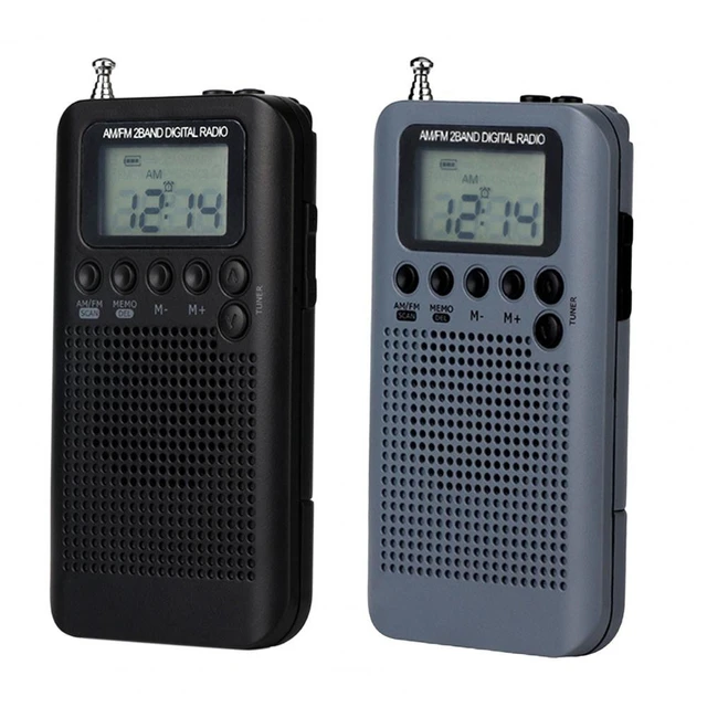 Portable Radio FM AM Mini Stereo Pocket Radio Speaker with LCD Display  Support Time Alarm Auto-search radios portatil am fm - AliExpress