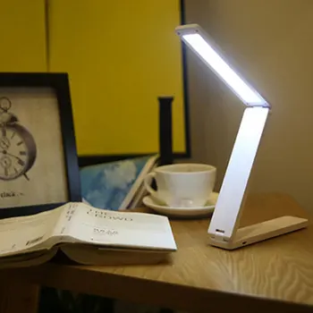 

Folding Led Reading Desk Table Lamp Rechargeable Adjustable Portable Bright 17 LEDs Book Light Soft Touch Sensitive Control