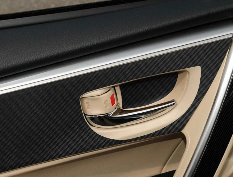 Автомобильные аксессуары наклейка из углеродного волокна дверная наклейка интерьерная наклейка s отделка для Toyota Corolla