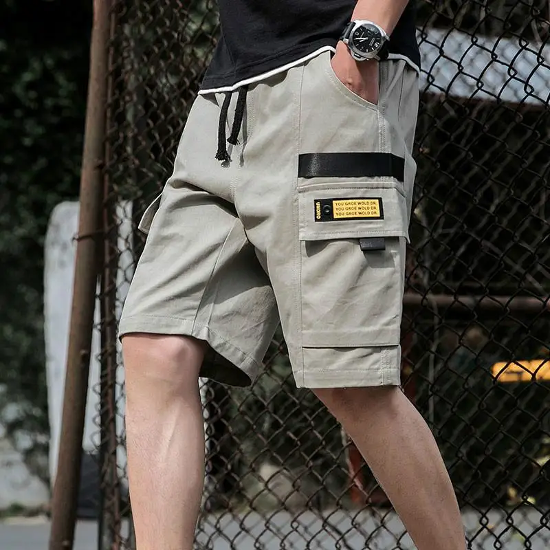 Повседневные мужские шорты Лето модные карго мужские шорты хлопок рабочие шорты мужские спортивные фитнес Высокое качество Мужские шорты