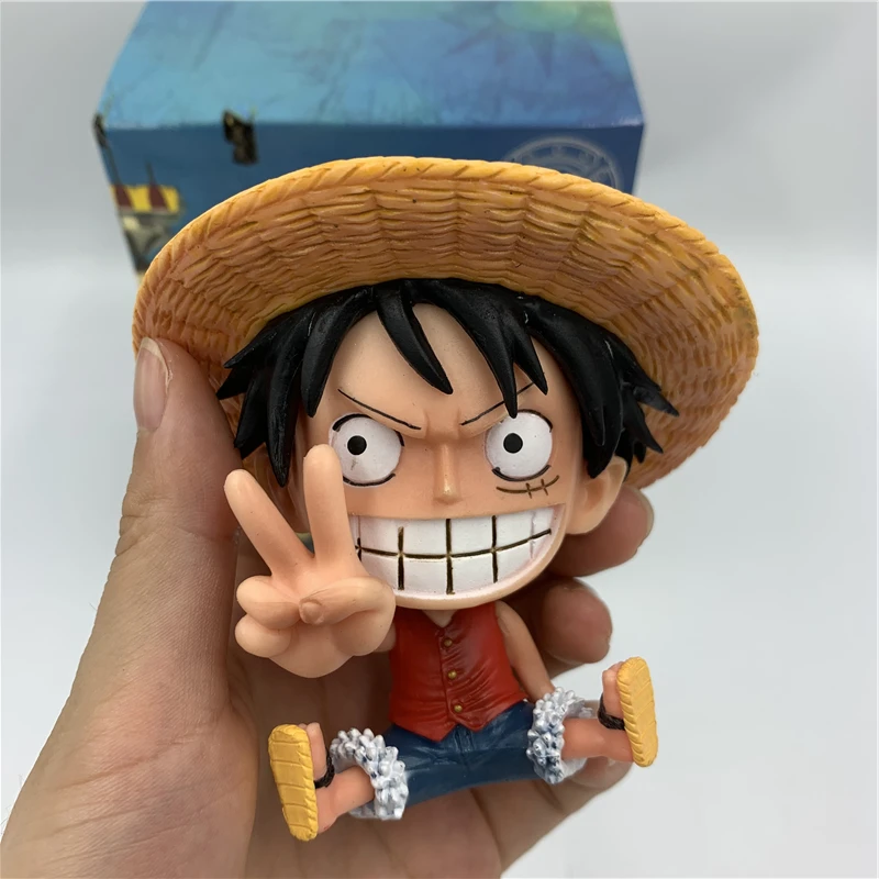 Аниме One Piece Luffy Lovely детство зуб сидя стиль ПВХ Фигурки OP Than Gesture коллекционные