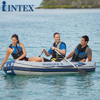 

INTEX 68373 Professional Sailor Three Person Inflatable Boat Rubber Rowing Fishing Boat With Paddle Hand Pump