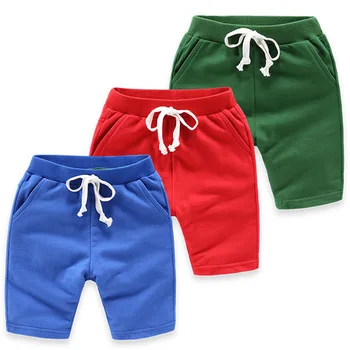 

Solid Color Shorts Colorful Summer Cotton Kids Trousers Children Pants For Baby Boys Torridity Beach Loose Shorts Sports Casual