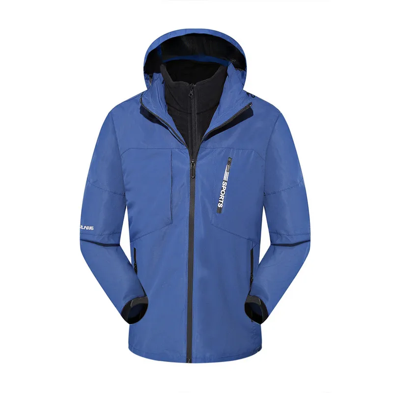

Three in one and detachable Fleece storm jacket Oversize ski suit Ski jacket for men Water and storm proof Warm cotton outdoor