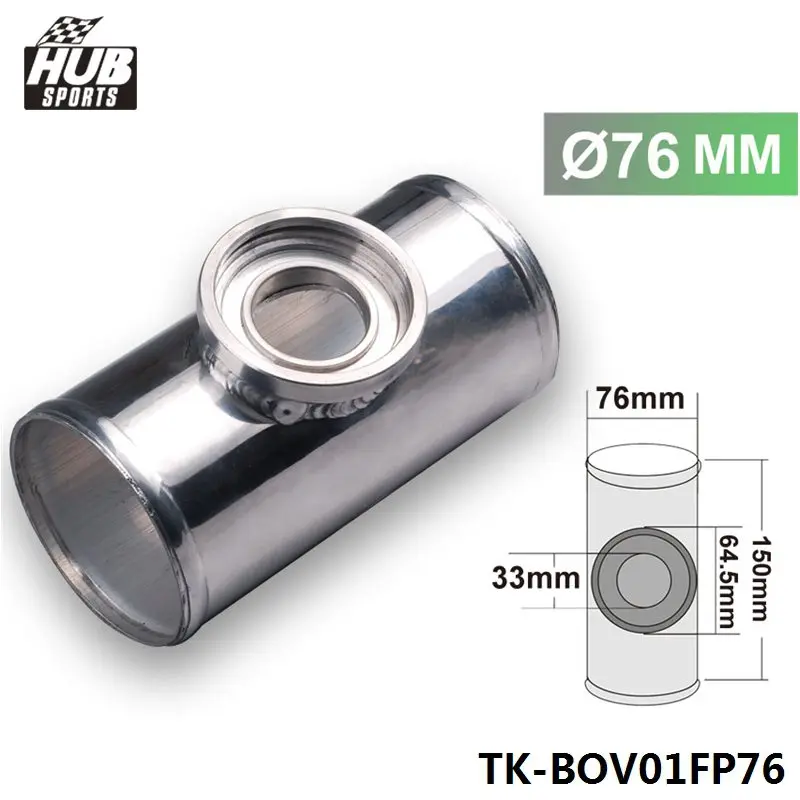 76MM 3" BOV FLANGE PIPE, Aluminum,6" long, for SSQV/SQV Blow Off Valves For TOYOTA SUPRA 2JZ-GE NA HU-BOV01FP76