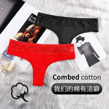 

3 Pcs Sexy Women's Lace Thong G-String Underwear Women Lingerie Seamless Panty Women Intimates Hollow Out Briefs Femme Panties