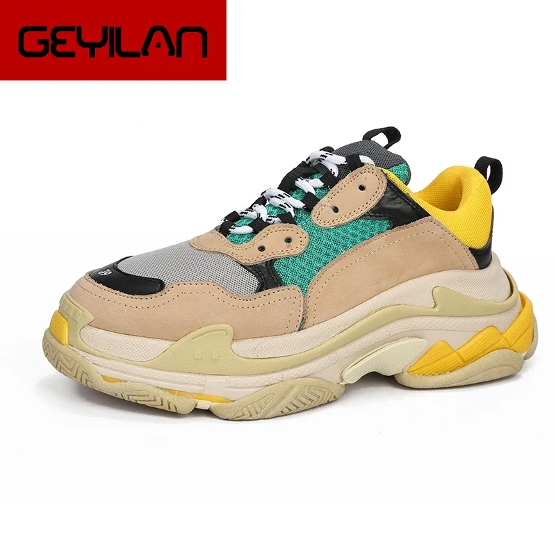 

2019 Sneakers Women Platform Shoes Breathable Walking Shoe Laces Casual Large Size Loves Shoes zapatillas mujer balenciaca shoes