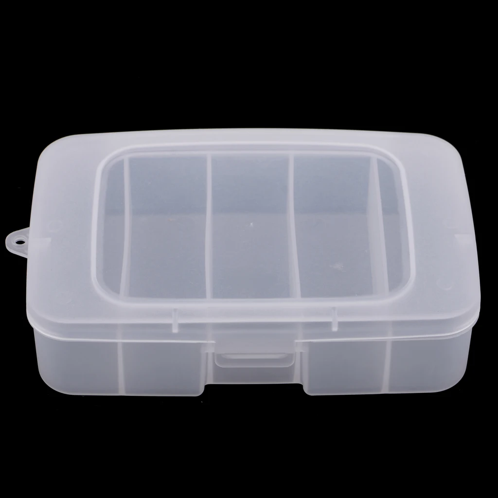 5 Cells Transparent Tackle Box Fishing Lure Bait Hook Swivel Storage Case Fishing Tackle Box Fishing Accessories Holder