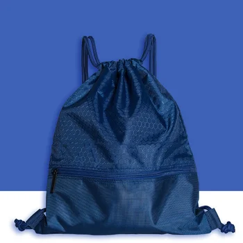 

Women Men Wear Resistant Solid Large Capacity Drawstring Lock Travel Nylon Zipper Pocket Anti-splash Sports Backpack Outdoor
