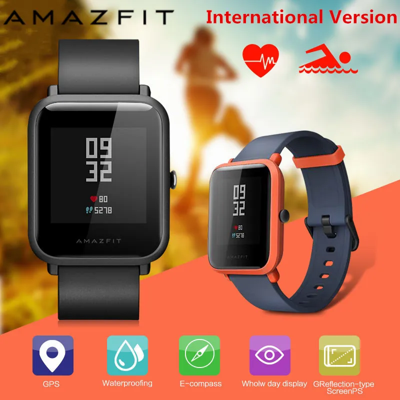 

Original Huami AMAZFIT Smart Watch Men Women Smartwatch Waterproof Sleep Heart Rate Monitor Bluetooth Android Watch Phone