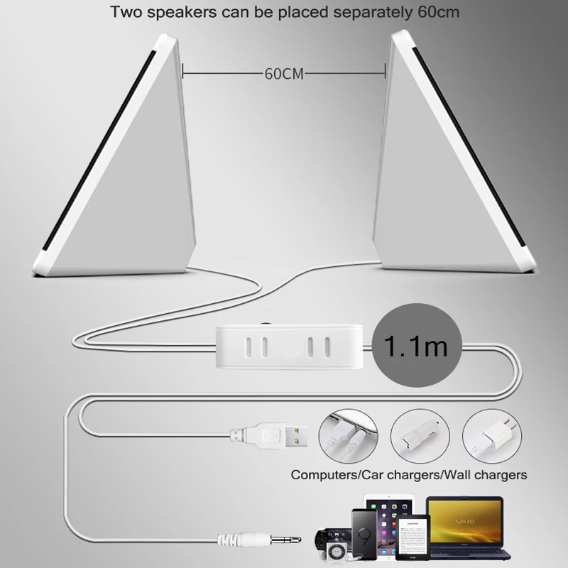 USB проводные компьютерные колонки 2 шт PC Угол высоты рога для ноутбука Настольный телефон аудио динамик мультимедийный динамик