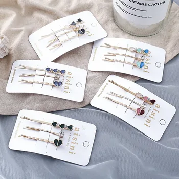 

3 PCS/Set Fashion Hair Clips for Women Sweet Girl Simple Hairgrip Hairpins Alloy Handmade INS Hair Accessories