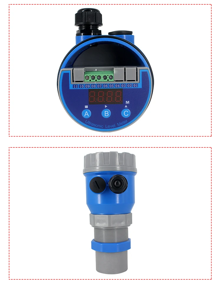 QDY-70A ultrasonic fuel RS485 Signal Well Water Level Measurement Ultrasonic Sensor silo ultrasonic level sensor