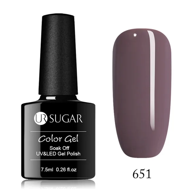 651 Ur Sugar УФ-гель для ногтей отмачиваемый 112 цветов Гель-лак для нейл-арта лак Полупостоянный лак черная бутылка 7,5 мл - Цвет: 651