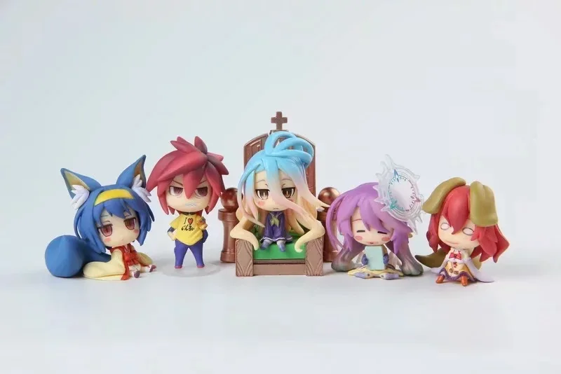 Anime Figure No Game No Life Shiro Sora Jibril Steve PVC Action Figures Collectible Model Toys Doll 6pcsset (7)