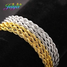 Juya DIY Gold/Steel Color Lobster Clasp Stainless Steel Chains Accessories For Handmade Punk Big Pendant Necklace Making