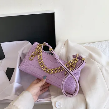 

Bag female bag 2020 super fire armpit shoulder bag crocodile pattern fashion chain handbag ins Korean version female bag