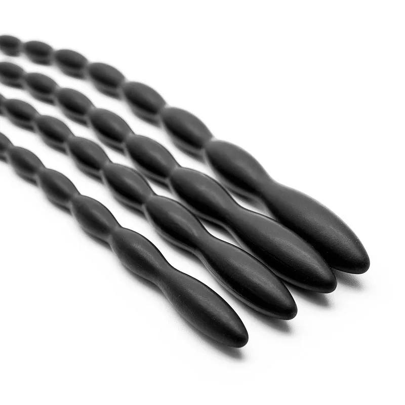 8Pcs/Set Silicone Chastity Holy Urethral Sound Beads Hollow Urethral Plug Probe Urinary Dilator Urethra Masturbation Rod 10mm penis sex toys