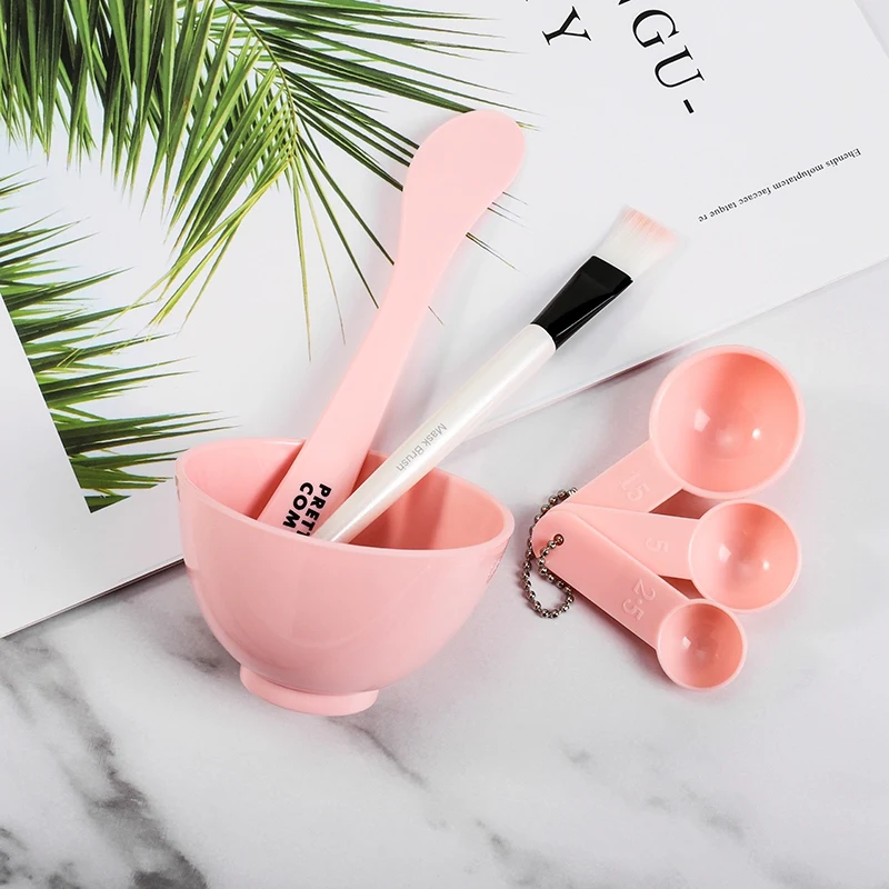 Pretty Comy Natural 6 шт. маска чаша набор мерная ложка для перемешивания чашка для приготовления масок Кисть маска Палочка Набор инструмент для ухода за кожей легко использовать