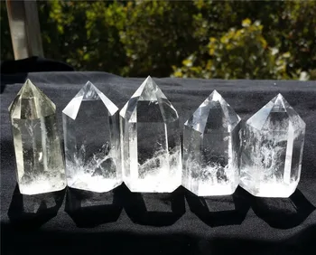 

ying wangfafa88000020857++5Pecs NATURAL White QUARTZ CRYSTAL WAND POINT HEALING N2103