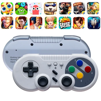 

500mAh Retro Wireless Bluetooth Gamepad Joystick Controller Without Root With D-pad Button For Nintendo Switch Pro Windows MAC