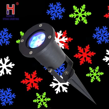 

Outdoor White/Rgbw Led Light Ip65 Waterproof Laser Snowflake Light Landscape Effect Show Stage Light