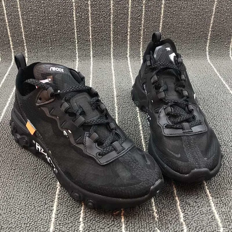 Новинка 2019 React Element 87 дизайнерские кроссовки для бега мужские спортивные черные