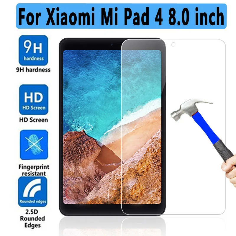 Protector de pantalla de vidrio templado 9H para Xiaomi Mi Pad 4, película protectora para xiaomi MiPad 4 Pad4 MiPad4, película de vidrio de 8,0 pulgadas