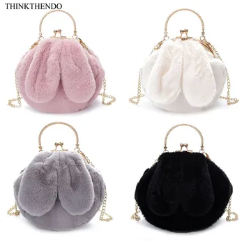 

Women Winter Handbag Shoulder Lady Crossbody Bag Tote Rabbit Messenger Satchel