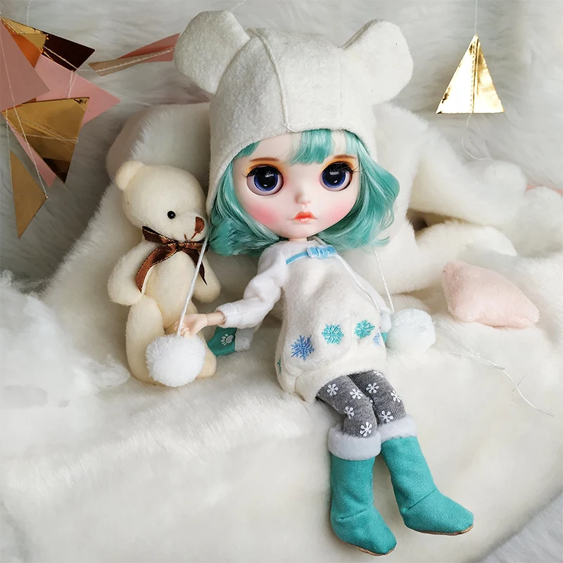 Blyth ICY DBS 1/6, комбинезон, кукла, снежный набор одежды, включая платье, леггинсы, шляпу, обувь, перчатки, наряды, подарок