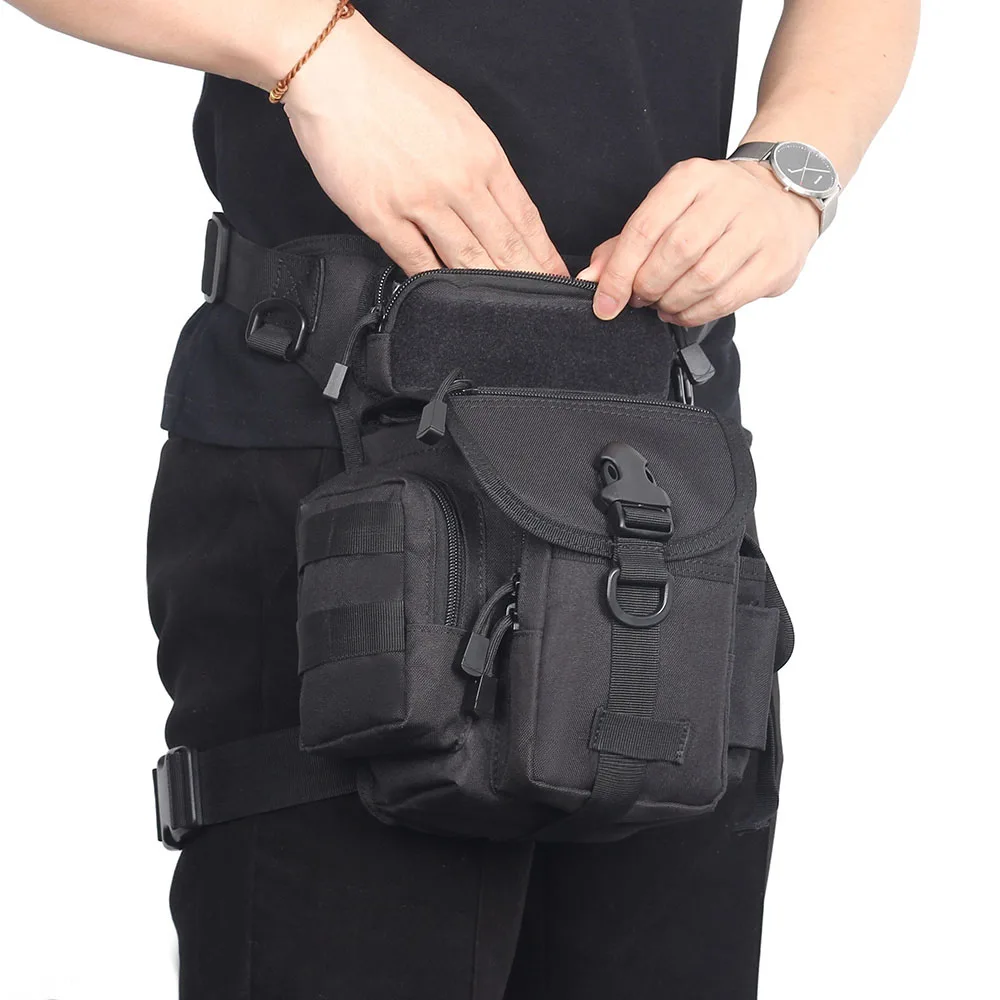 Tactical Drop Leg Thigh Bag Pouch Ammo Clips Magazines Camera Supplies 